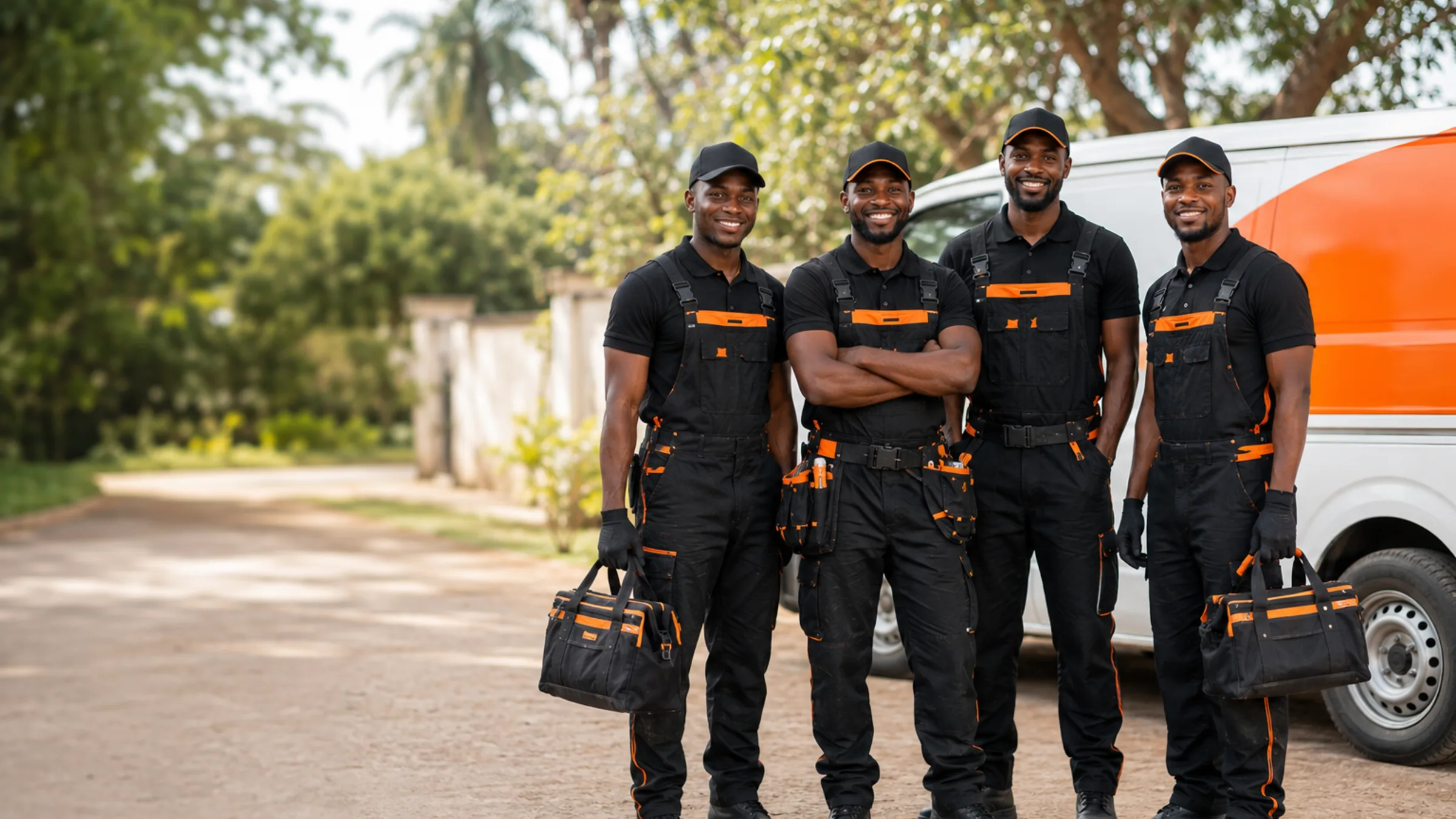 The FIXEX team of uniformed artisans